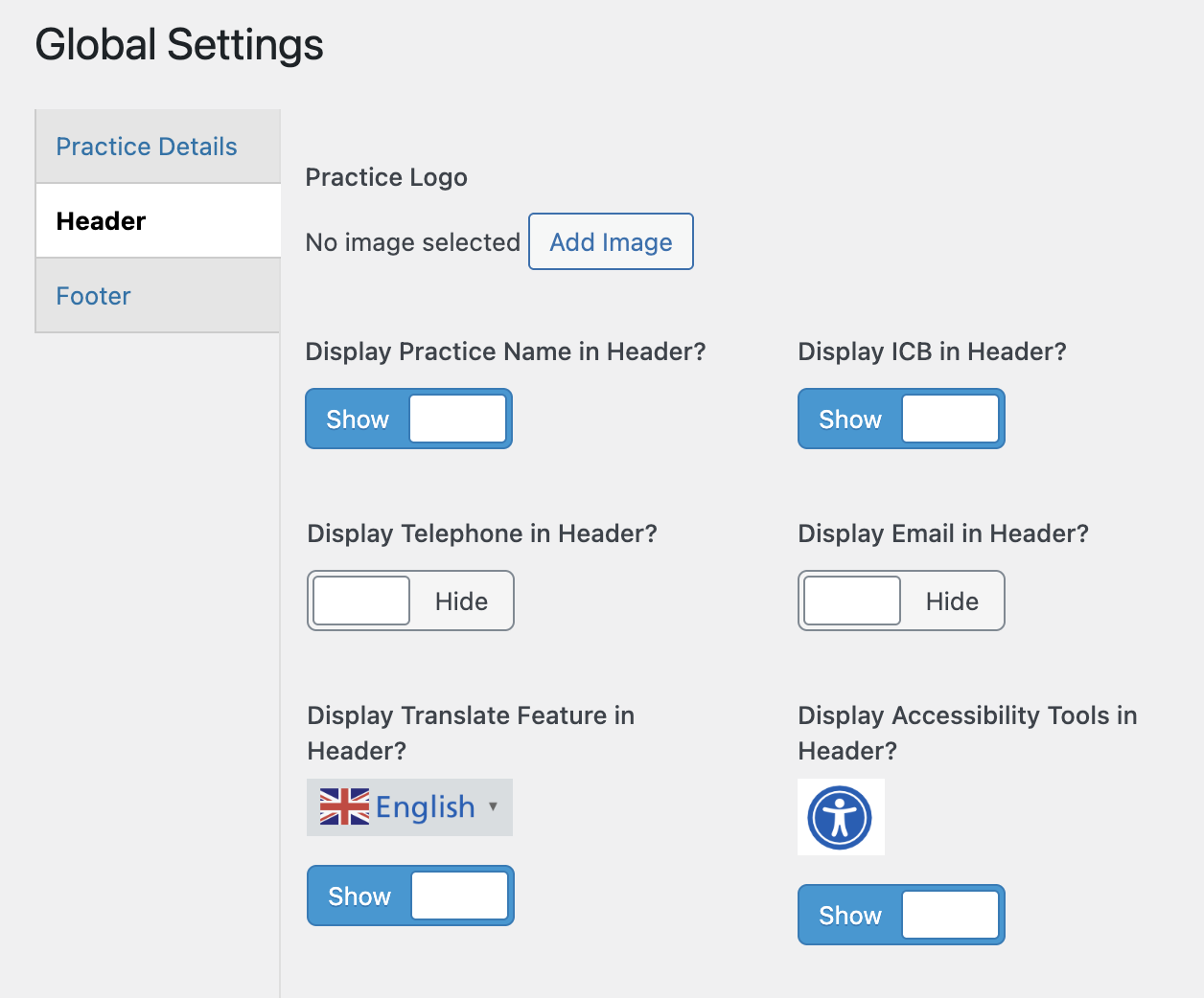 Accessibility Toggle