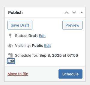 Schedule Button