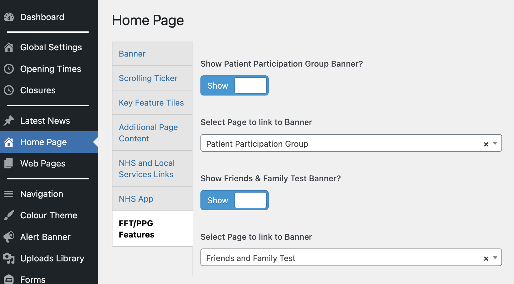 FFT PPG Toggle