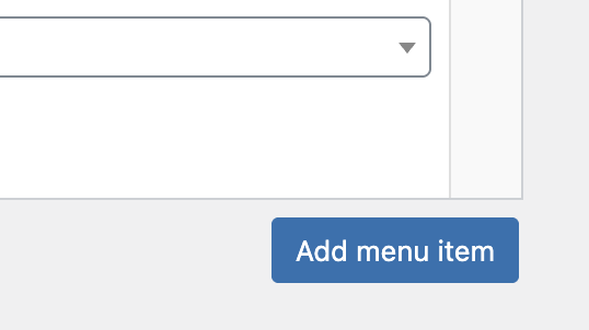 Add Menu Item